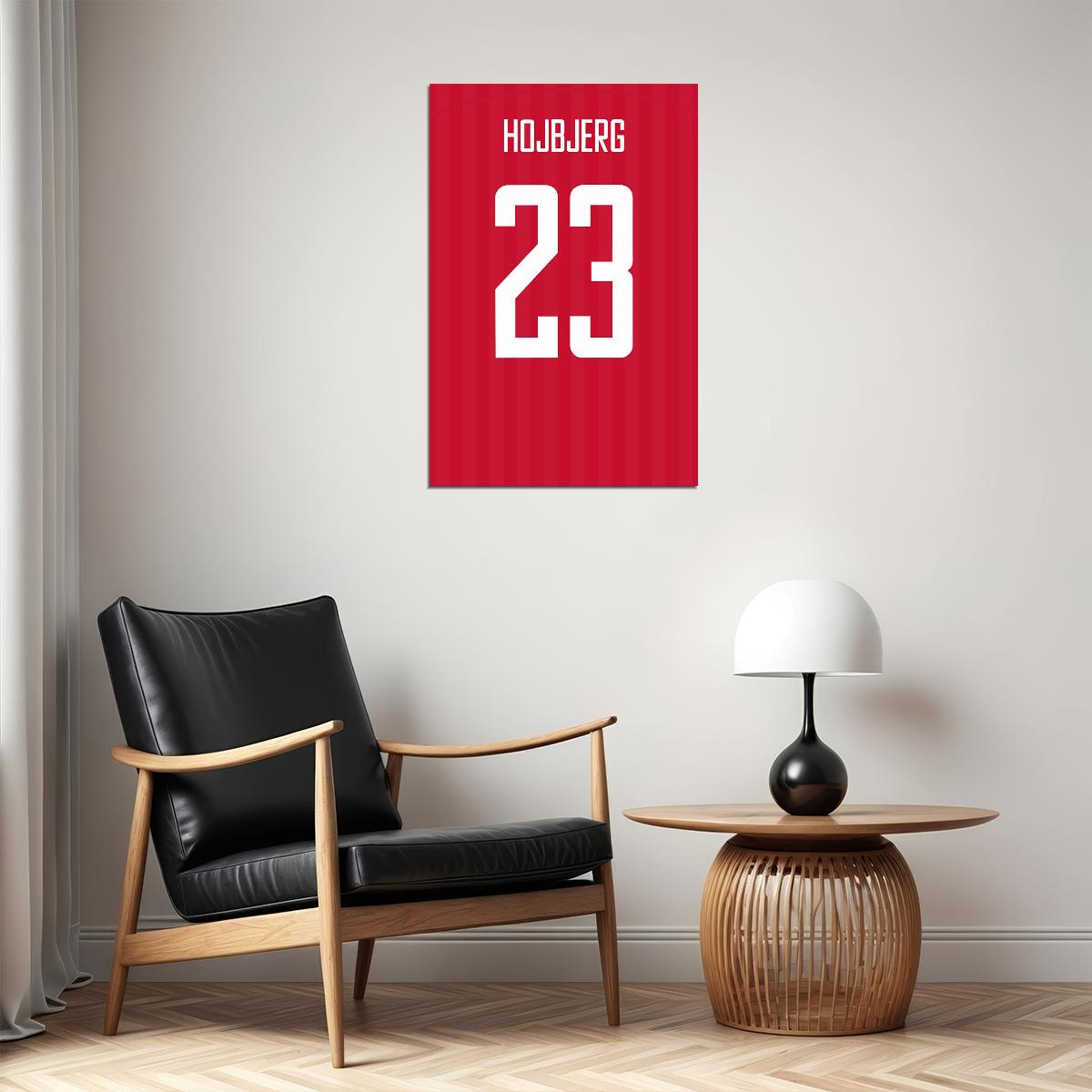 Denmark #23 Pierre Emile World Soccer Championship Poster Wall Art Print Home Wall Decor - xonomax