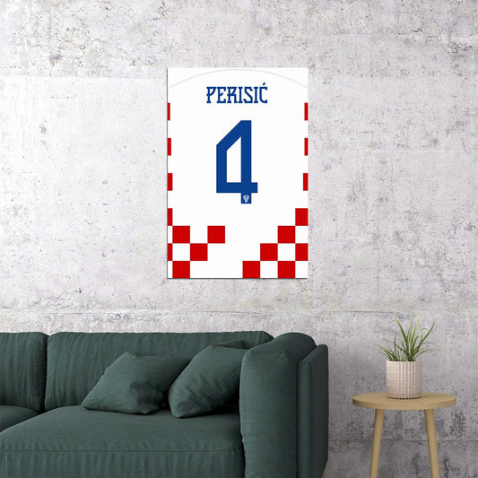 Croatia #4 Ivan Perisic World Soccer Championship Poster Wall Art Print Home Wall Decor - xonomax