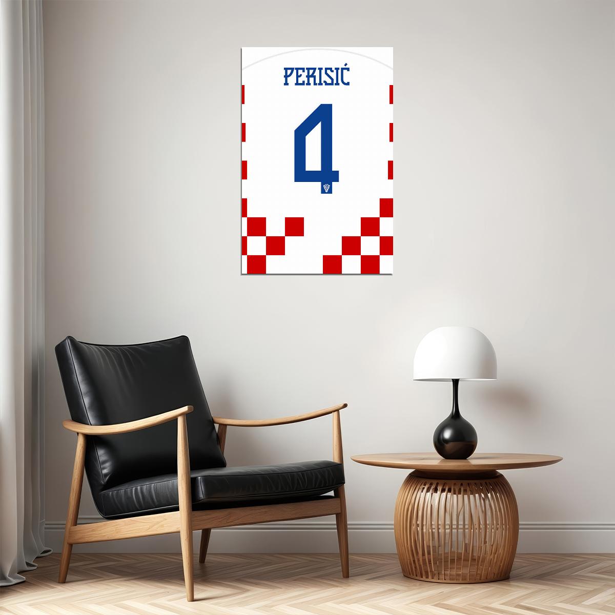Croatia #4 Ivan Perisic World Soccer Championship Poster Wall Art Print Home Wall Decor - xonomax