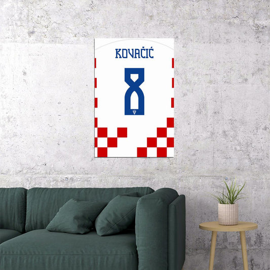 Croatia #8 Mateo Kovacic World Soccer Championship Poster Wall Art Print Home Wall Decor - xonomax