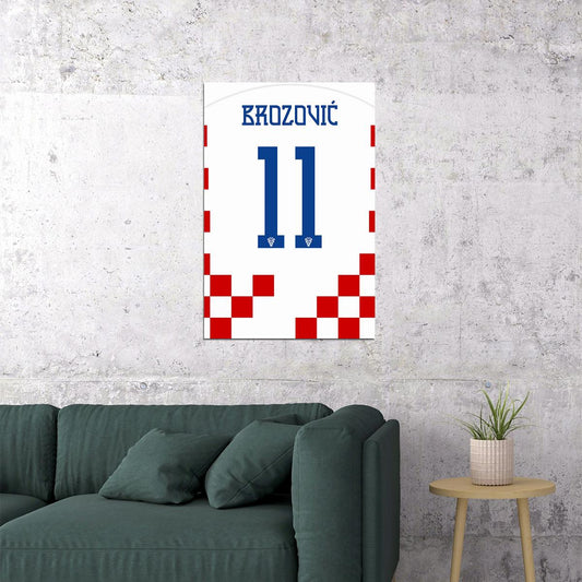 Croatia #11 Marcelo Brozovic World Soccer Championship Poster Wall Art Print Home Wall Decor - xonomax