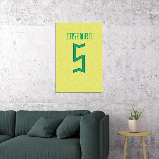 Brazil #5 Carlos Casimiro World Soccer Championship Poster Wall Art Print Home Wall Decor - xonomax