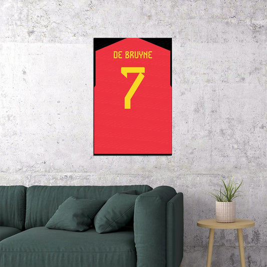 Belgium #7 Kevin De Bruyne World Soccer Championship Poster Wall Art Print Home Wall Decor - xonomax