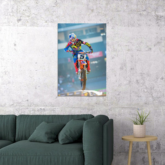 Ryan Dunge Dirt Motorcycles Motorcycle Rider Poster Wall Art Print Home Wall Decor - xonomax
