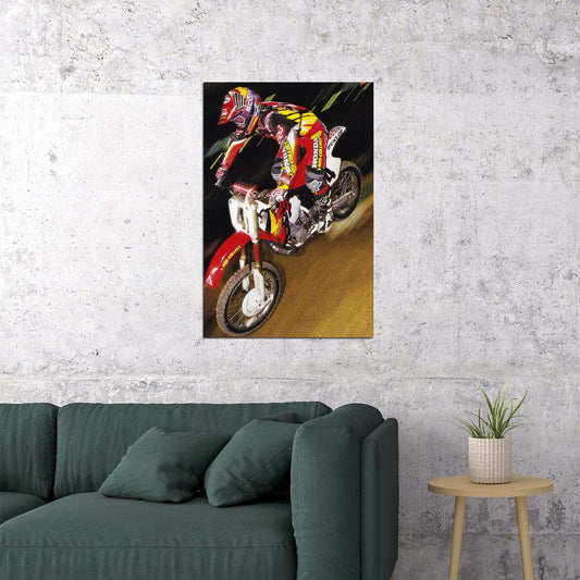 Steve Lamson Dirt Motorcycles Driver Star Poster Wall Art Print Home Wall Decor - xonomax
