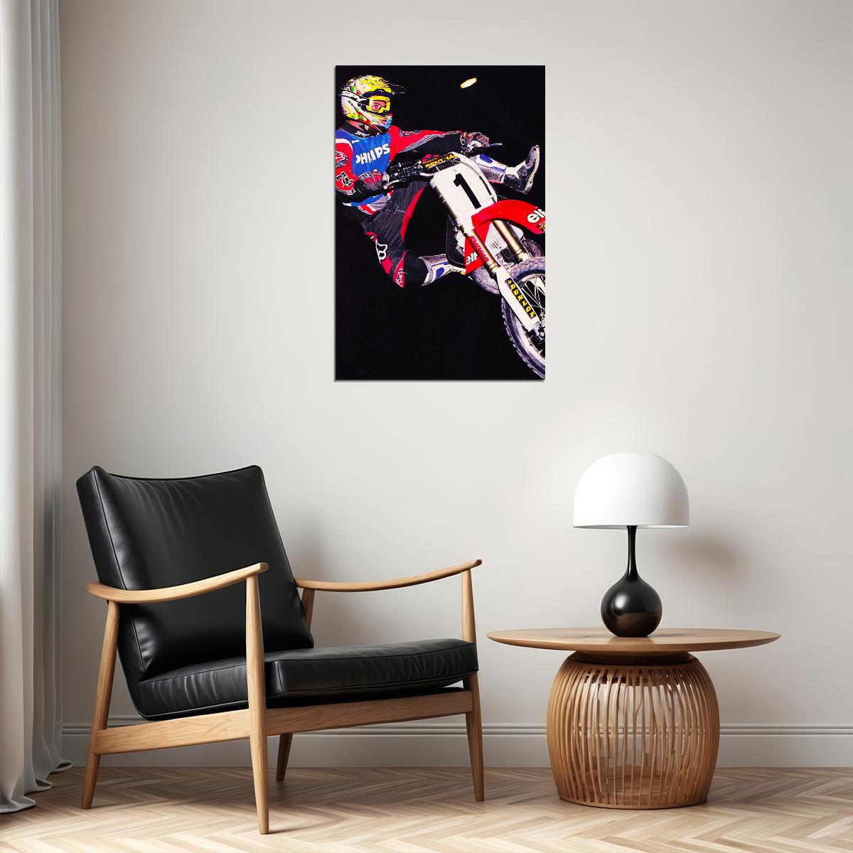 Jeremy Mcgrath Motorcycle Cross Country Star Poster Wall Art Print Home Wall Decor