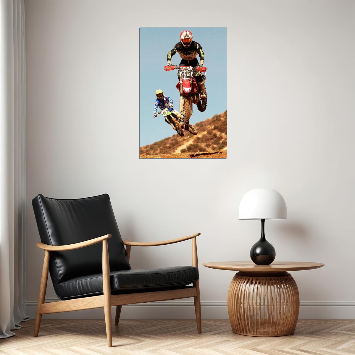 Ricky Johnson Motorcycle Cross Country Racer Star Poster Wall Art Print Home Wall Decor