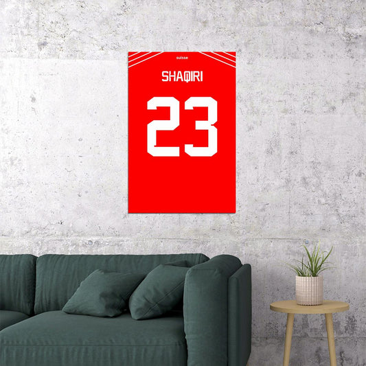 Switzerland #23 Xherdan Shaqiri World Soccer Championship Poster Wall Art Print Home Wall Decor - xonomax