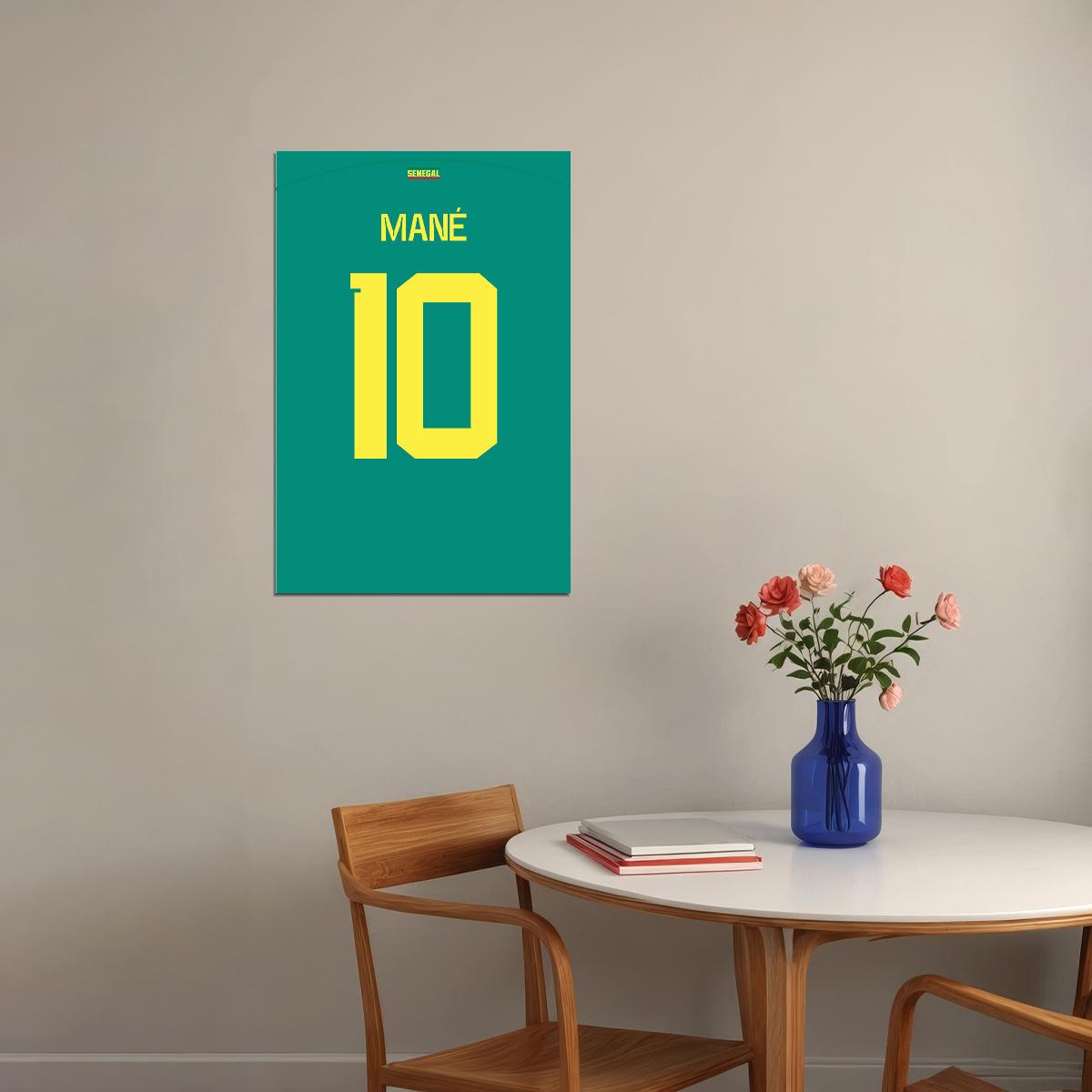 Senegal #10 Sadio Mane World Soccer Championship Poster Wall Art Print Home Wall Decor
