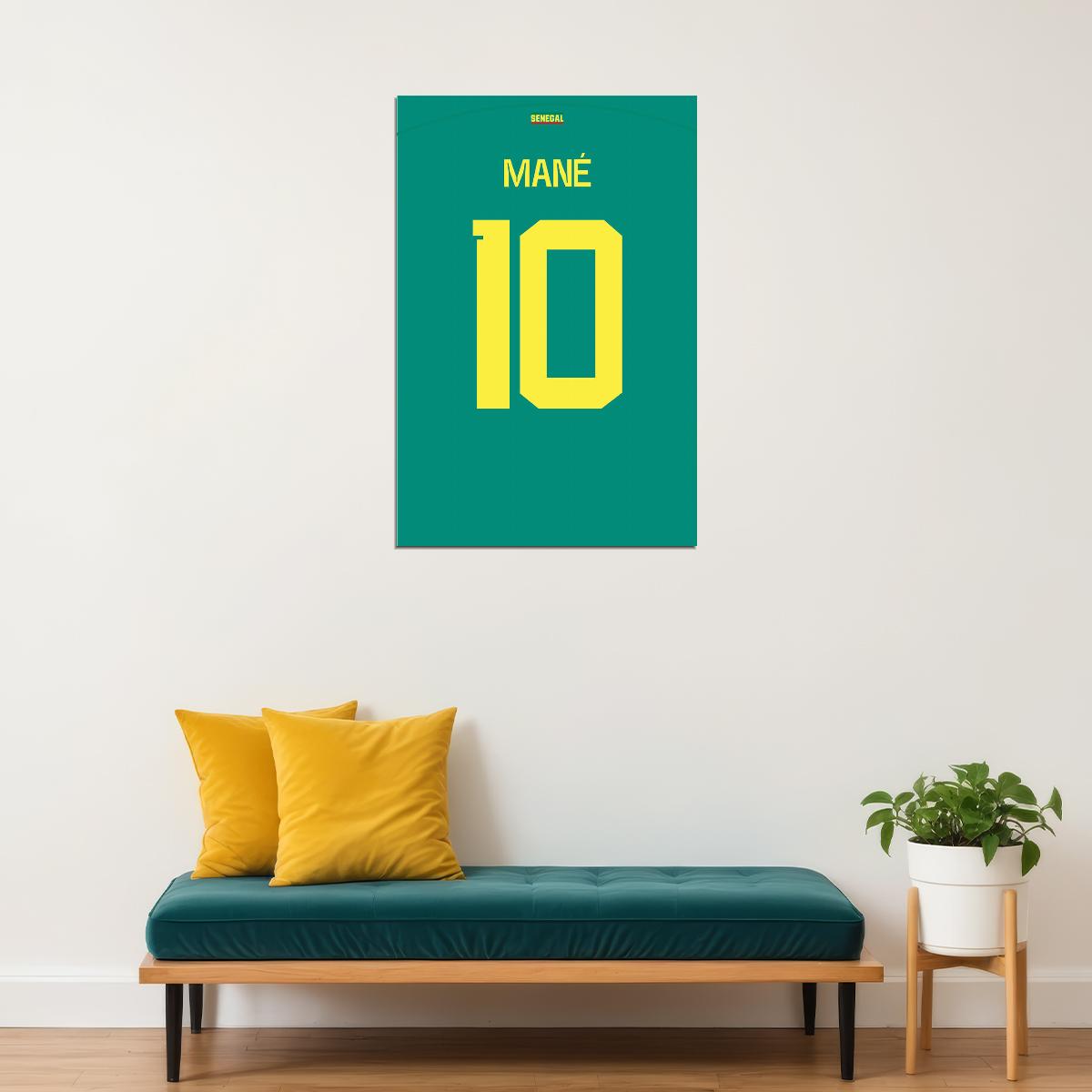 Senegal #10 Sadio Mane World Soccer Championship Poster Wall Art Print Home Wall Decor