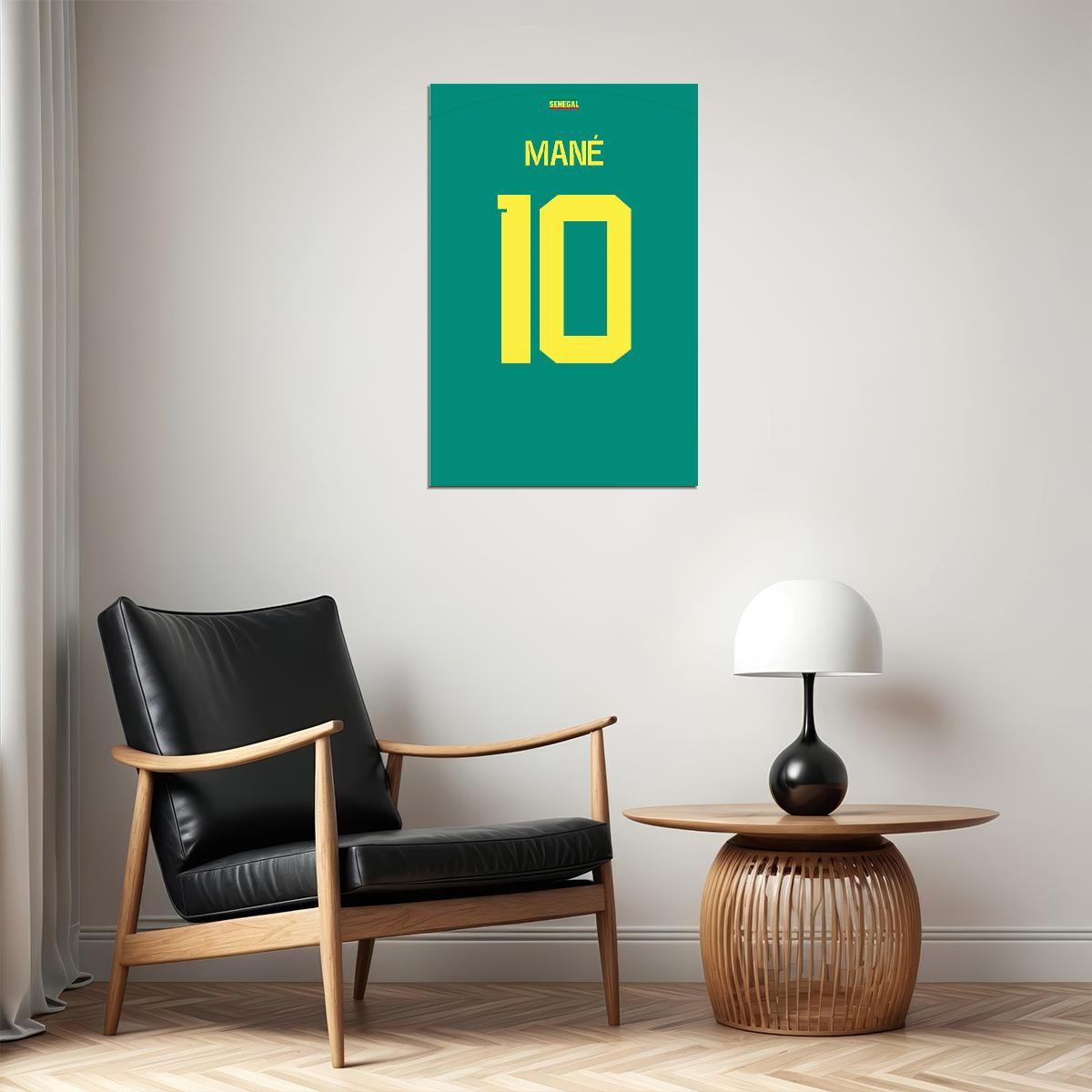 Senegal #10 Sadio Mane World Soccer Championship Poster Wall Art Print Home Wall Decor