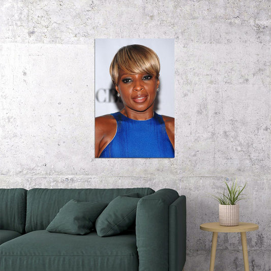 Mary Jane Blige Celebrity Singer Rapper Star Poster Wall Art Print Home Wall Decor - xonomax