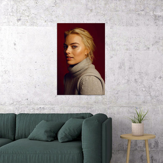 Margot Robbie Cinema Actor Actress Artist Idol Poster Wall Art Print Home Wall Decor - xonomax