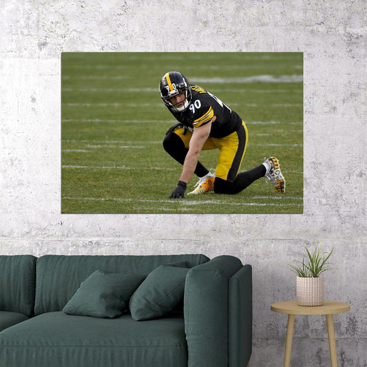 American Football Player T.j. Watt Pittsburgh Steelers Poster Wall Art Print Home Wall Decor - xonomax