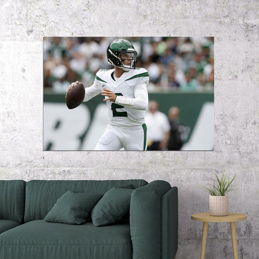 New York Jets American Football Player Zach Wilson Poster Wall Art Print Home Wall Decor - xonomax