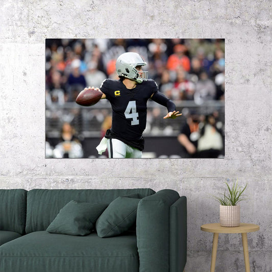 Las Vegas Raiders Derek Carr American Football Player Poster Wall Art Print Home Wall Decor - xonomax