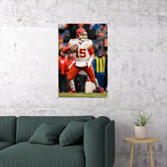 Kansas City Chiefs American Football 15 Patrick Mahomes Poster Wall Art Print Home Wall Decor - xonomax