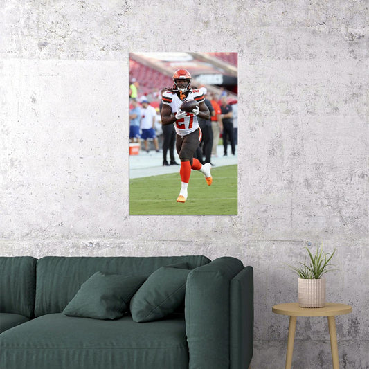 Cleveland Browns American Football Player Kareem Hunt Poster Wall Art Print Home Wall Decor - xonomax