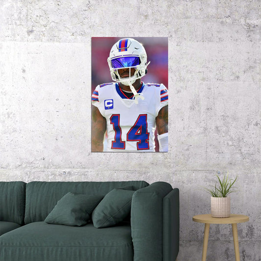 Buffalo Bills Stefon Diggs 14 American Football Player Poster Wall Art Print Home Wall Decor - xonomax