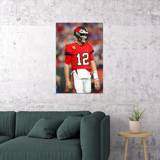 Tampa Bay Buccaneers Tom Brady 12 American Football Player Poster Wall Art Print Home Wall Decor - xonomax