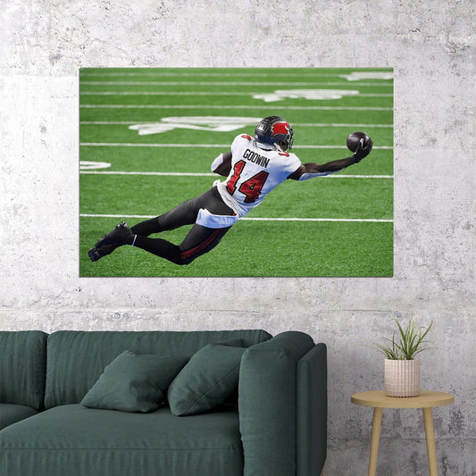 Tampa Bay Buccaneers American Football Player Chris Godwin Poster Wall Art Print Home Wall Decor - xonomax