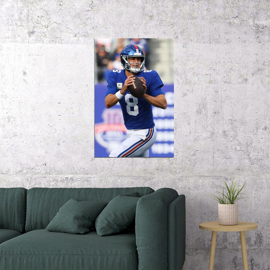 New York Giants American Football Player Daniel Jones Poster Wall Art Print Home Wall Decor - xonomax