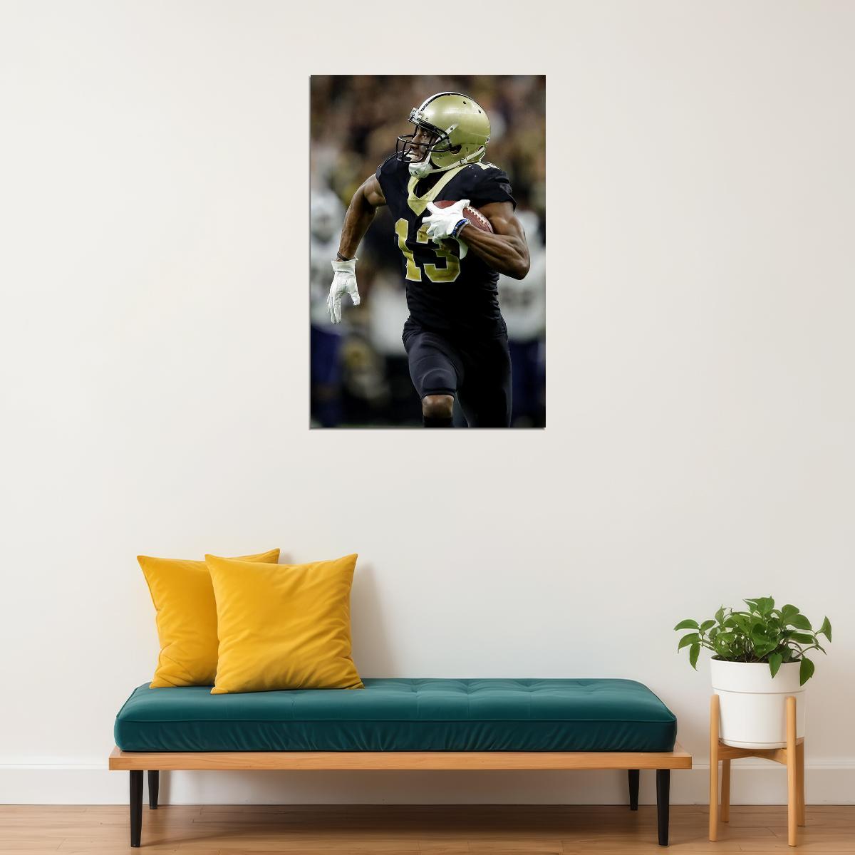 New Orleans Saints Offensive Player Michael Thomas Poster Wall Art Print Home Wall Decor - xonomax