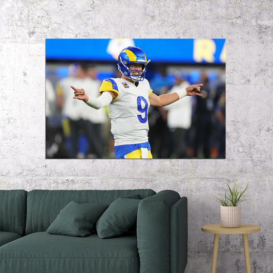 Los Angeles Rams American Football Player Matthew Stafford Poster Wall Art Print Home Wall Decor - xonomax