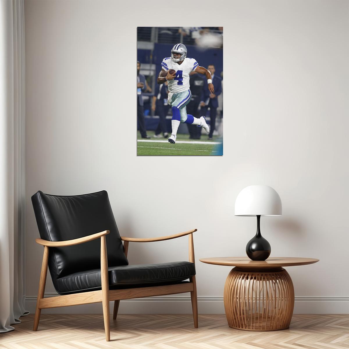 Dallas Cowboys Dak Prescott 4 American Football Player Poster Wall Art Print Home Wall Decor
