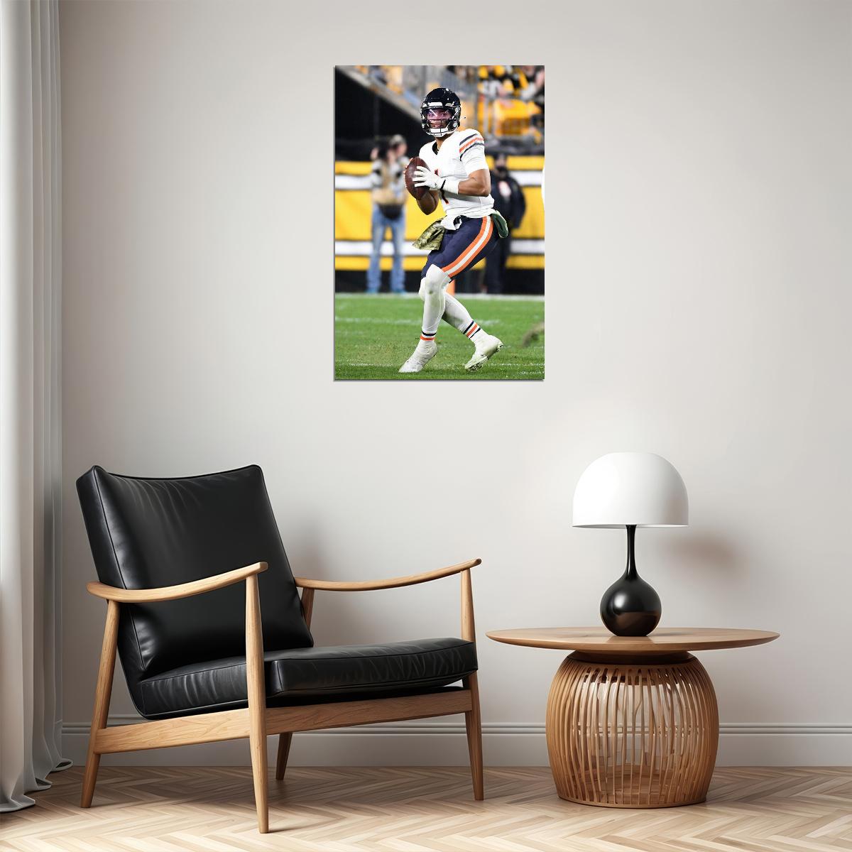 Chicago Bears Justin Fields American Football Player Sport Poster Wall Art Print Home Wall Decor - xonomax
