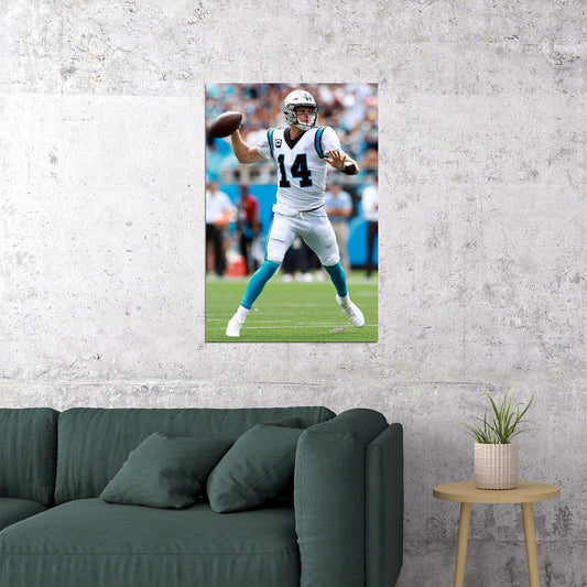 Carolina Panthers Sam Darnold 14 American Football Player Poster Wall Art Print Home Wall Decor - xonomax