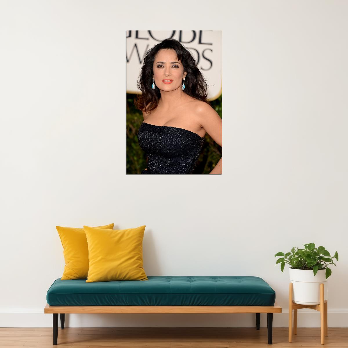 Salma Hayek Actress Low Cut Dress Poster Wall Art Print Home Wall Decor - xonomax