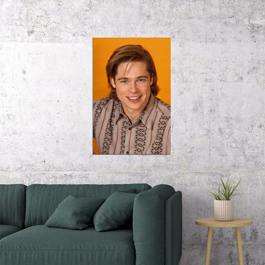 Brad Pitt Young Movie Actor Handsome Poster Wall Art Print Home Wall Decor - xonomax
