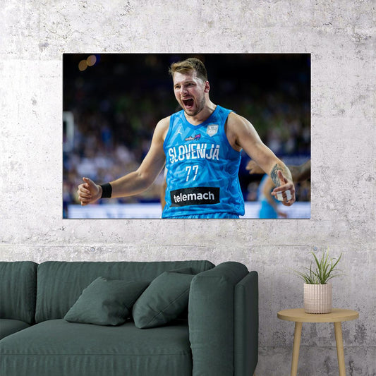 Luka Doncic Slovenija Young Abiliyt Basketball Poster Wall Art Print Home Wall Decor - xonomax