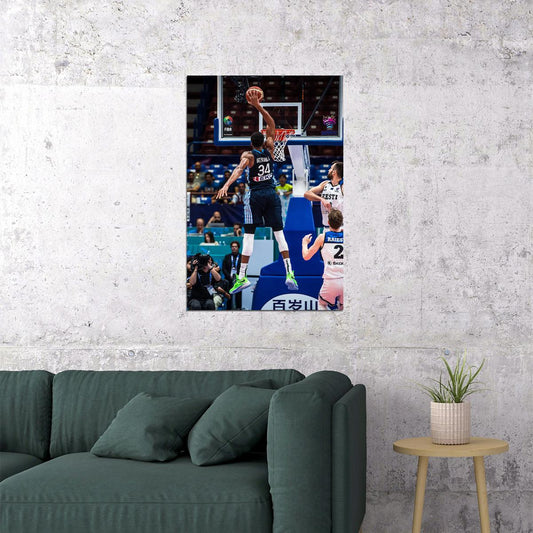 Giannis Antetokounmpo Greece Basketball Big Forward Player Poster Wall Art Print Home Wall Decor - xonomax
