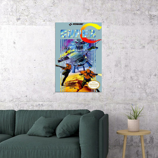 Super Contra Classic Vintage Action War Game Poster Wall Art Print Home Wall Decor - xonomax