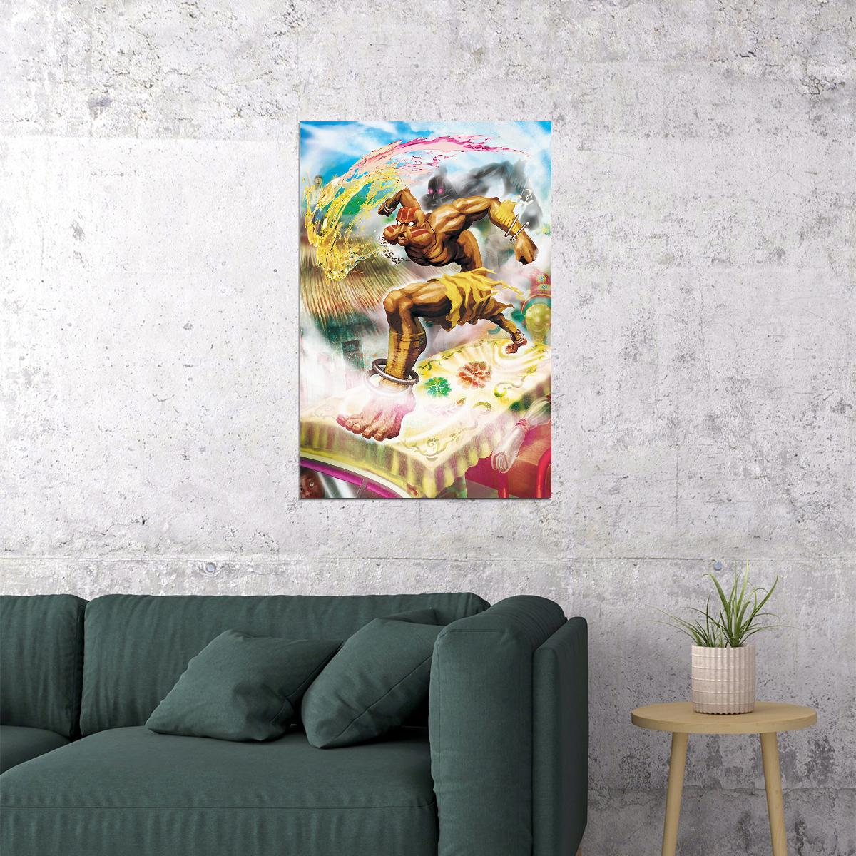 Street Fighter Indian Fighter Video Game Classic Poster Wall Art Print Home Wall Decor - xonomax