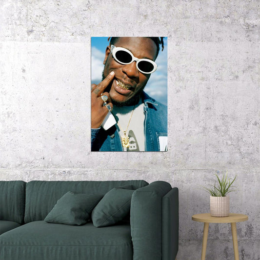 Burna Boy Celebrity Singer Musician Rap Music Poster Wall Art Print Home Wall Decor - xonomax