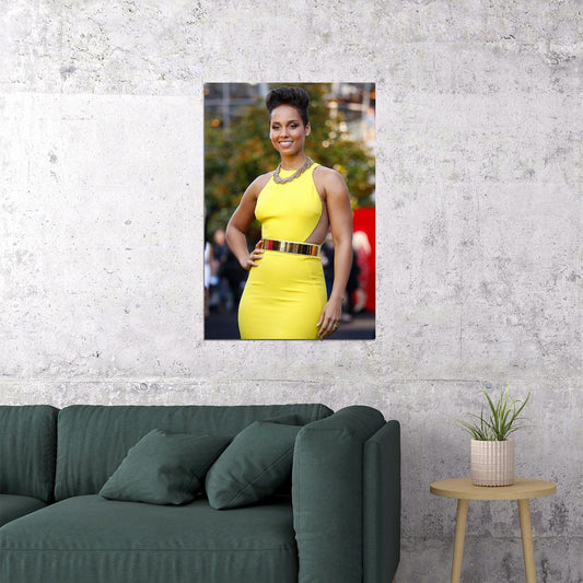 Alicia Keys Hollywood Celebrity Music Star Poster Wall Art Print Home Wall Decor - xonomax