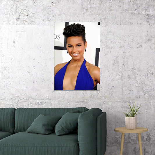 Alicia Keys Hollywood Celebrity Pop Music Poster Wall Art Print Home Wall Decor - xonomax