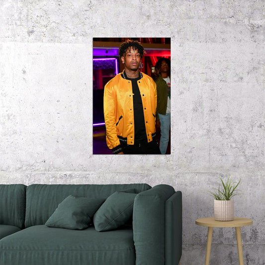 21 Savage Hollywood Celebrity Singer Music Poster Wall Art Print Home Wall Decor - xonomax