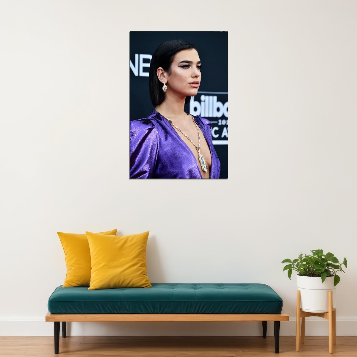 Dua Lipa Celebrity Cinema Actress Singer Music Poster Wall Art Print Home Wall Decor - xonomax