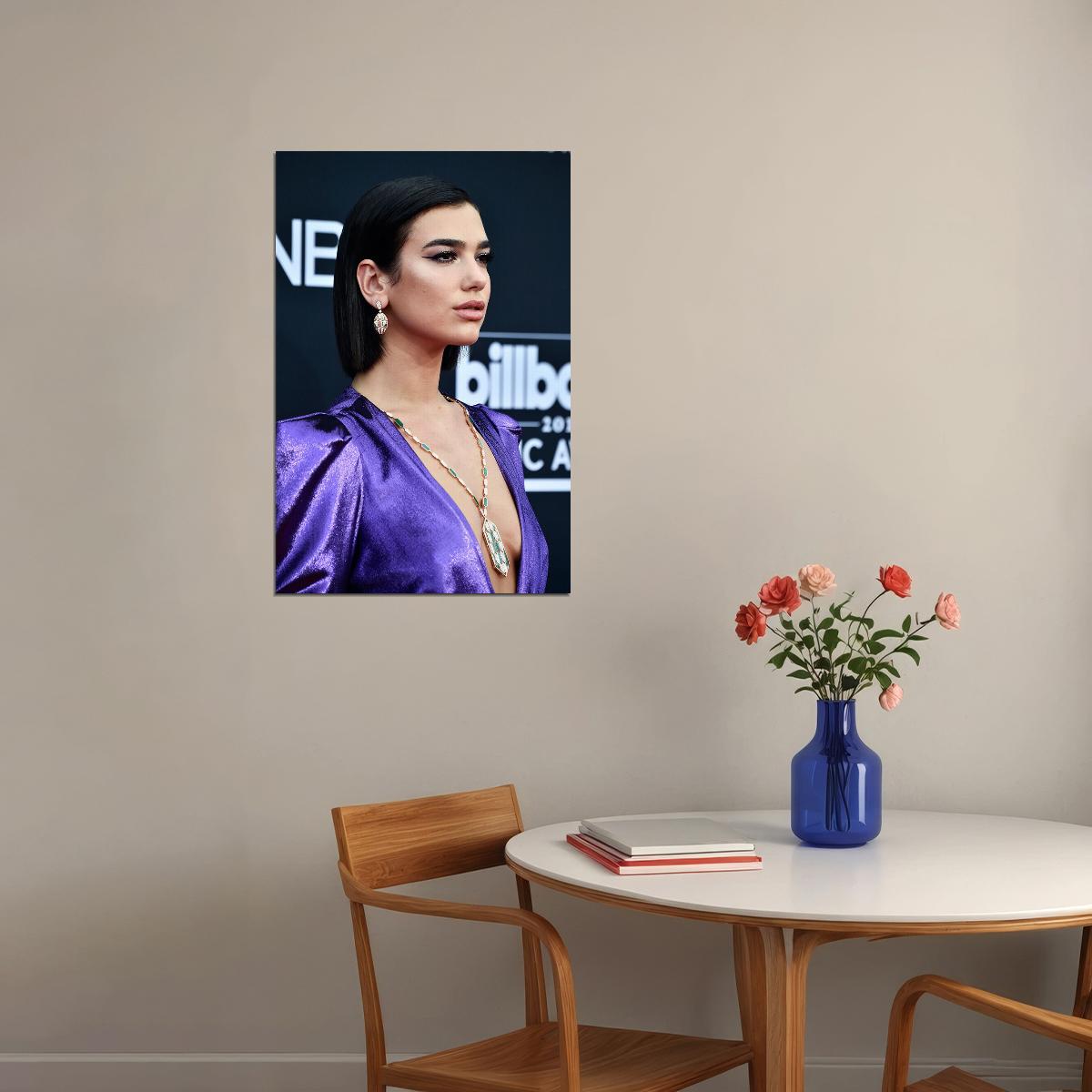 Dua Lipa Celebrity Cinema Actress Singer Music Poster Wall Art Print Home Wall Decor - xonomax