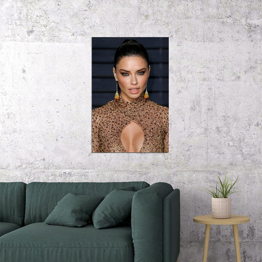 Adriana Lima Sexy Model Beauty Artist Poster Wall Art Print Home Wall Decor - xonomax