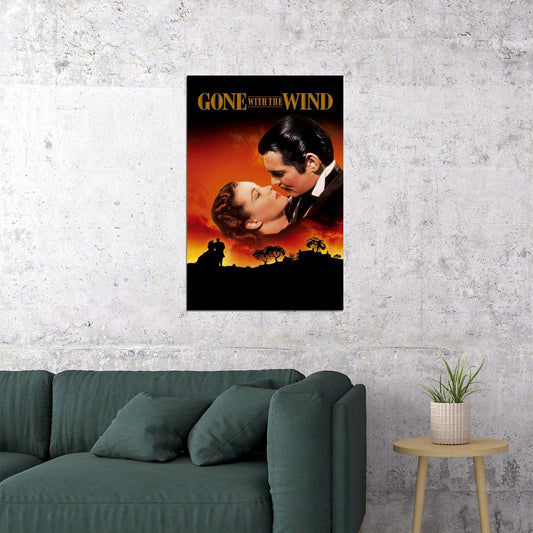 Gone With The Wind Vintage Classic Movie Poster Wall Art Print Home Wall Decor - xonomax