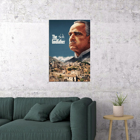 Godfather Vintage Classic Action Movie Cinema Poster Wall Art Print Home Wall Decor - xonomax