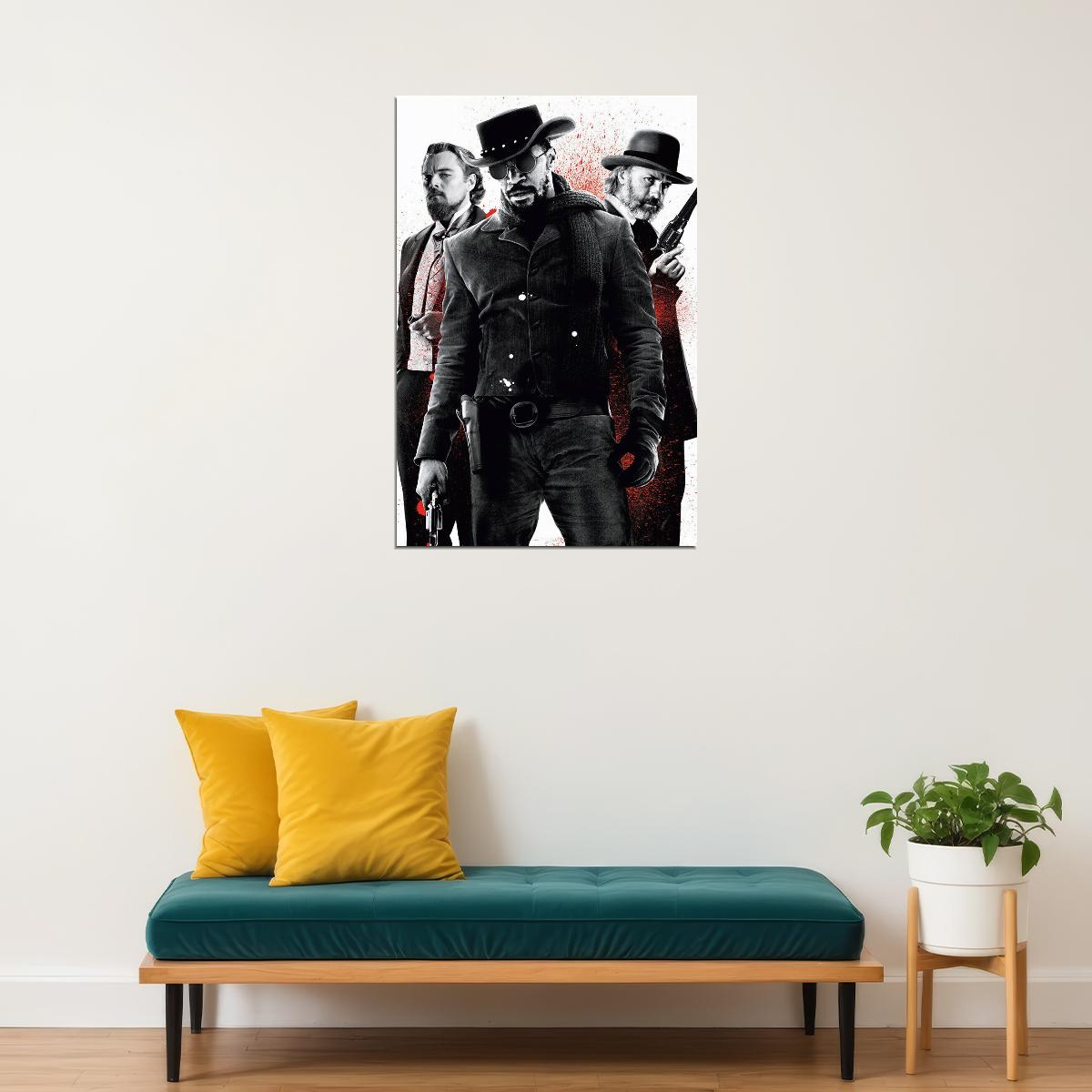 Django Unchained Action Movie Cinema Poster Wall Art Print Home Wall Decor - xonomax