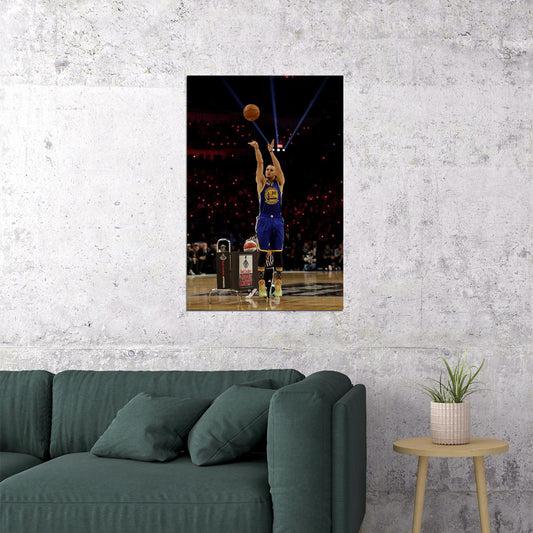 Steph Curry Game Winning Shot Basketball Poster Wall Art Print Home Wall Decor - xonomax