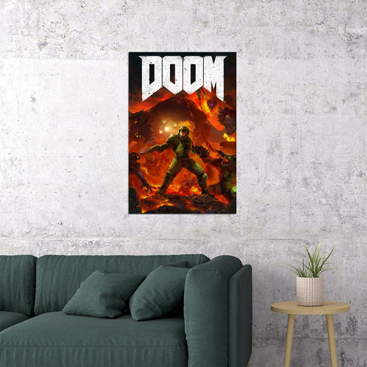 Doom Action War Video Game Pc Xbox One Ps4 Poster Wall Art Print Home Wall Decor - xonomax