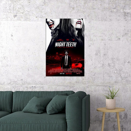 Night Teeth Movie 2021 Action Crime Drama Poster Wall Art Print Home Wall Decor - xonomax